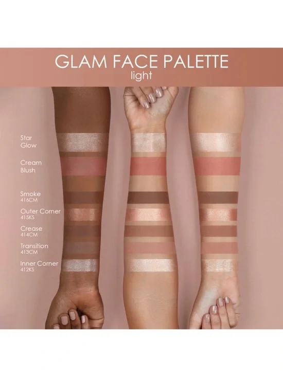 Natasha Denona Glam Face Palette Light NWT Eye Cheek Blush Highlight $62 - Picture 3 of 15